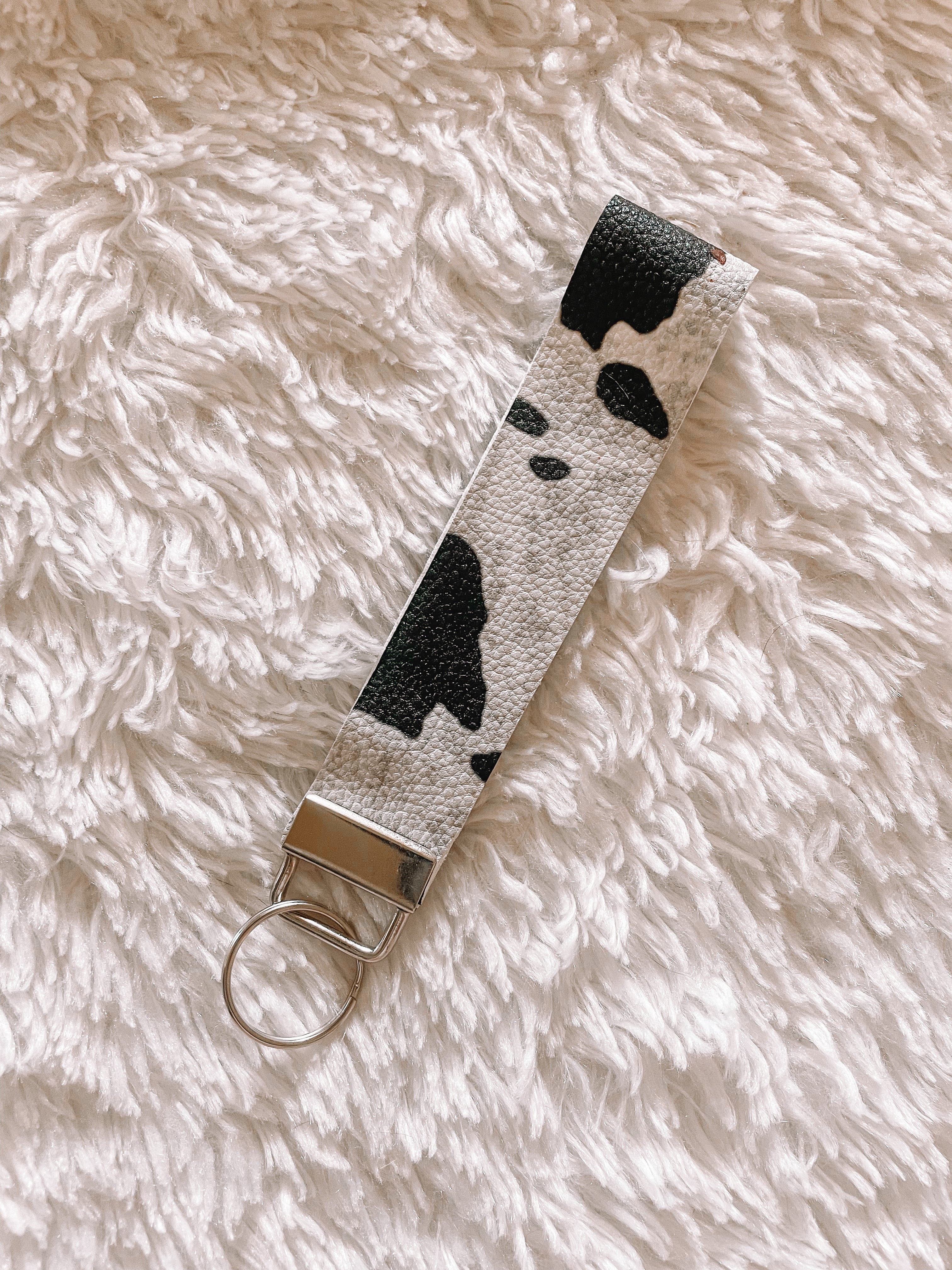 Cow Wristlet Keychain