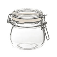 Load image into Gallery viewer, Tobacco Jar With Lid Clear Glass (Small) - مرطبان لحفظ المعسل
