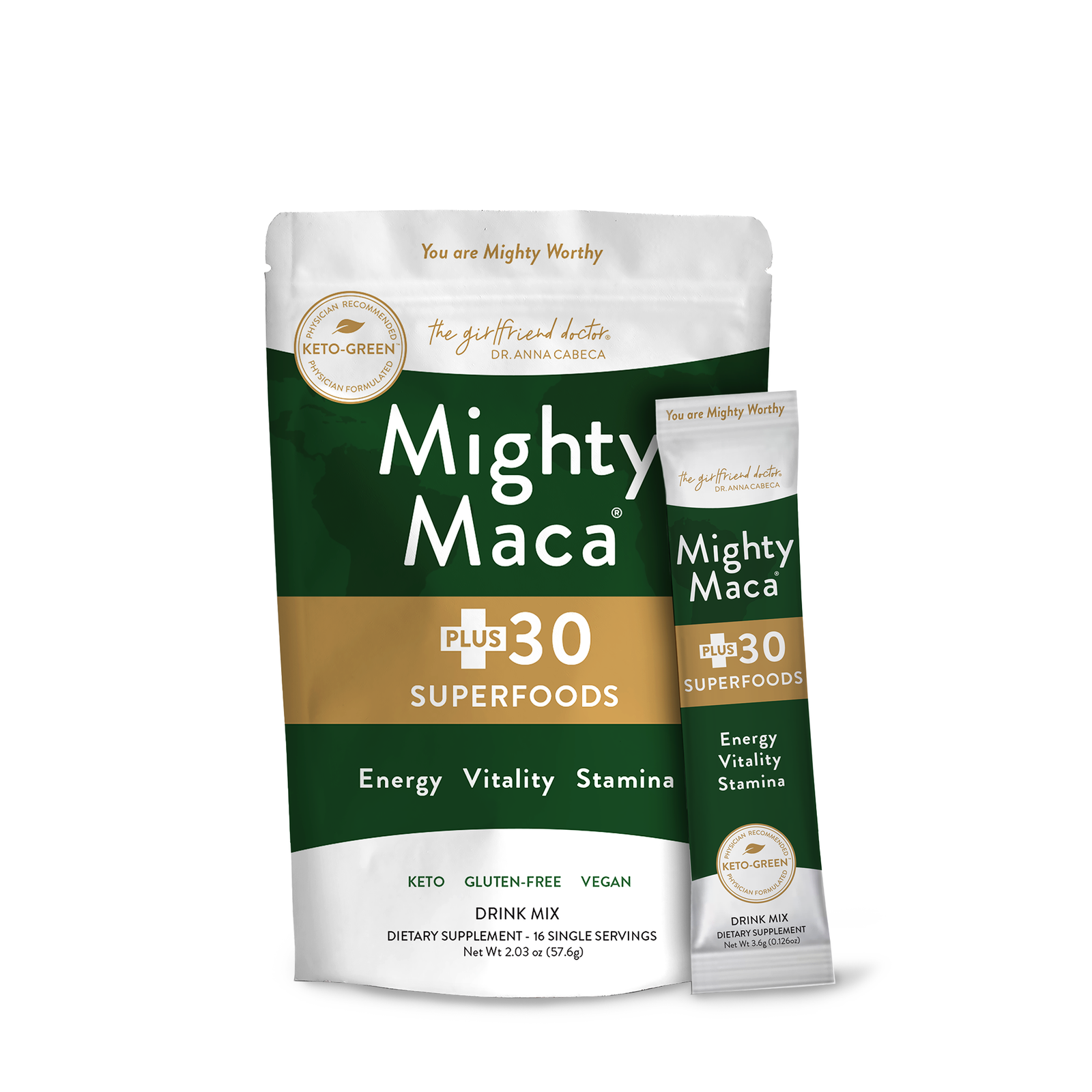 Mighty Maca® Plus: Green Superfood Drink - Dr. Anna Cabeca (Mighty Maca)