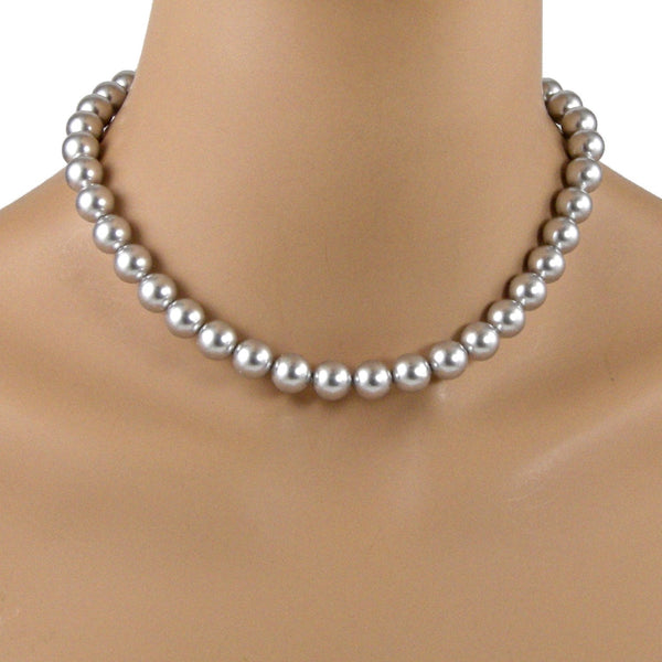 Swarovski Pearl and Crystal Bridal Wedding Necklace – Michelle Marie  Boutique