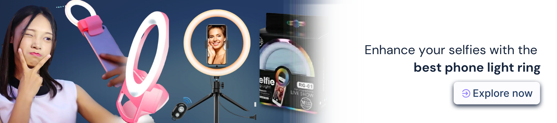 buy phone flashes ans selfie ring lights in Australia