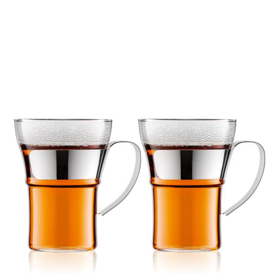 BODUM - ASSAM Double Insulated Glasses with Steel Handle (set of 2) - –  Manila-Coffee.com