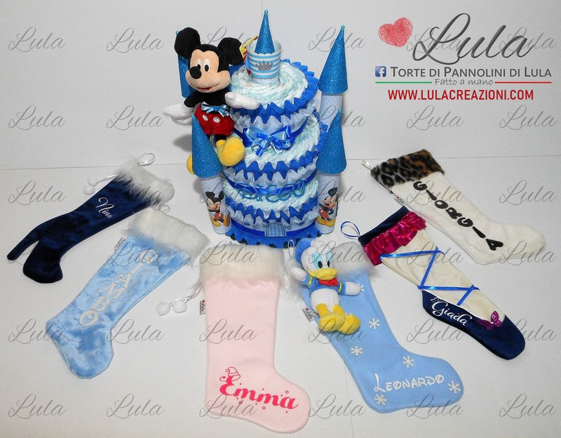 torta di pannolini pampers lula creazioni idea regalo nascita battesimo baby shower bella utile particolare maschio femmina rosa azzurro compra online spedizioni italia milano roma napoli ancona