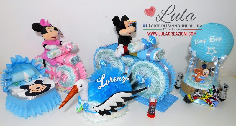 Torte di pannolini le più belle lula creazioni  idea regalo nascita battesimo baby shower gravidanza dolce attesa 2021 utile originale shop online spedizioni italia ancona