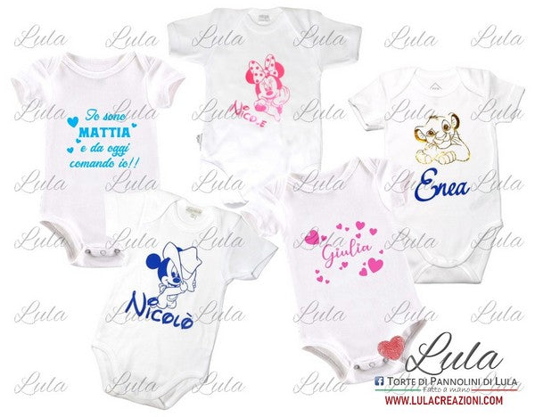 torte di pannolini lula creazioni pampers body personalizzati nome dedica topolino minnie shop online spedizioni italia idea regalo nascita battesimo baby shower