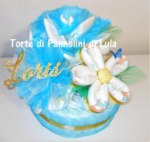 Torta Di Pannolini Mix Di Fiori 1 Piano Gande