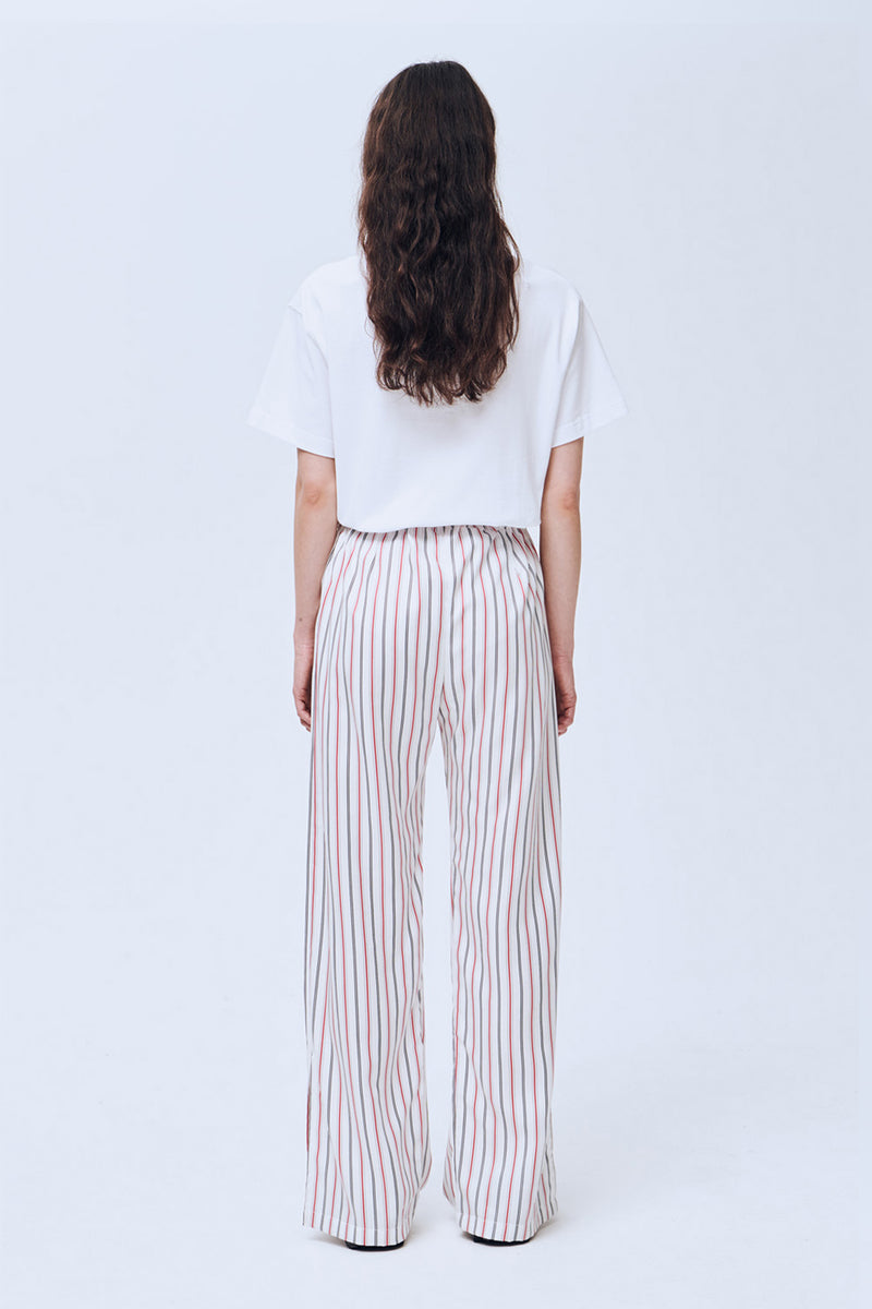 SOULLAND Ciara pants Pants White/red stripes
