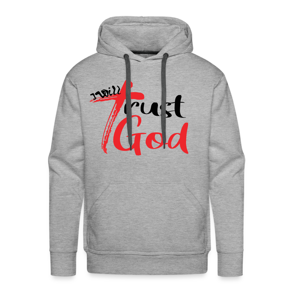 Trust God Hoodie - heather grey