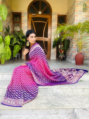 bandhani saree