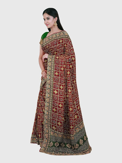 Pooja Patola Art - Rajkot Silk Patola Saree | Rajkot