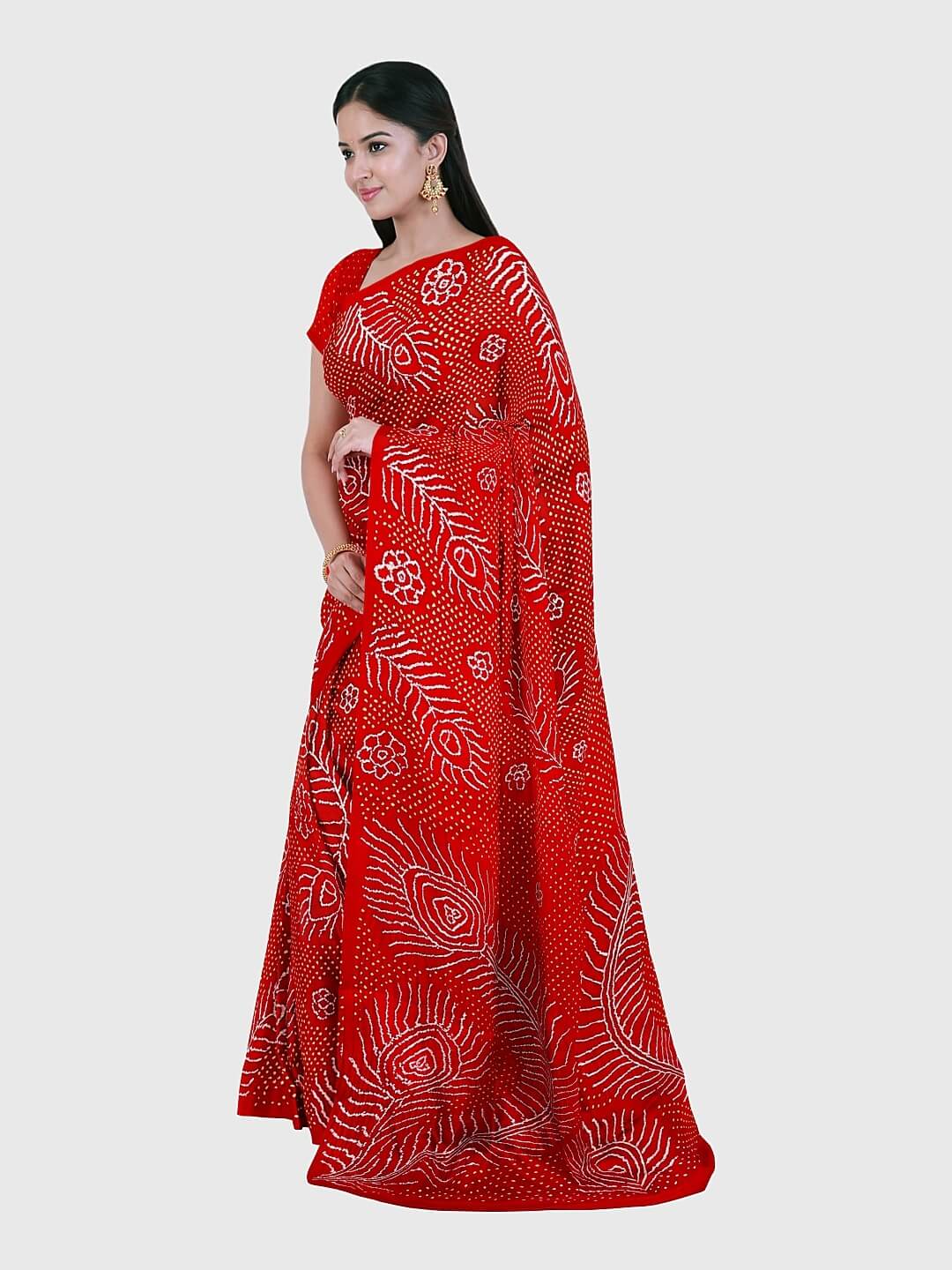 Buy Women's Designer Soft Silk Bandhani Saree With Traditonal Handcrafted  Hand Bandhej Kacchi Silk Saree Online in India - Etsy | Bandhani saree,  Saree, Silk sarees online