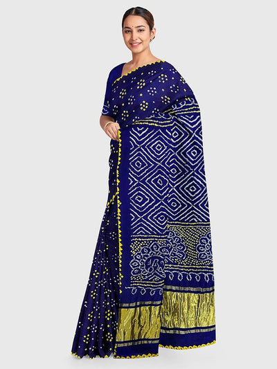 Pure Gaji Silk Bandhani Ghatchola Saree with Blouse, OR, KCPC – Priyaz  Gallery