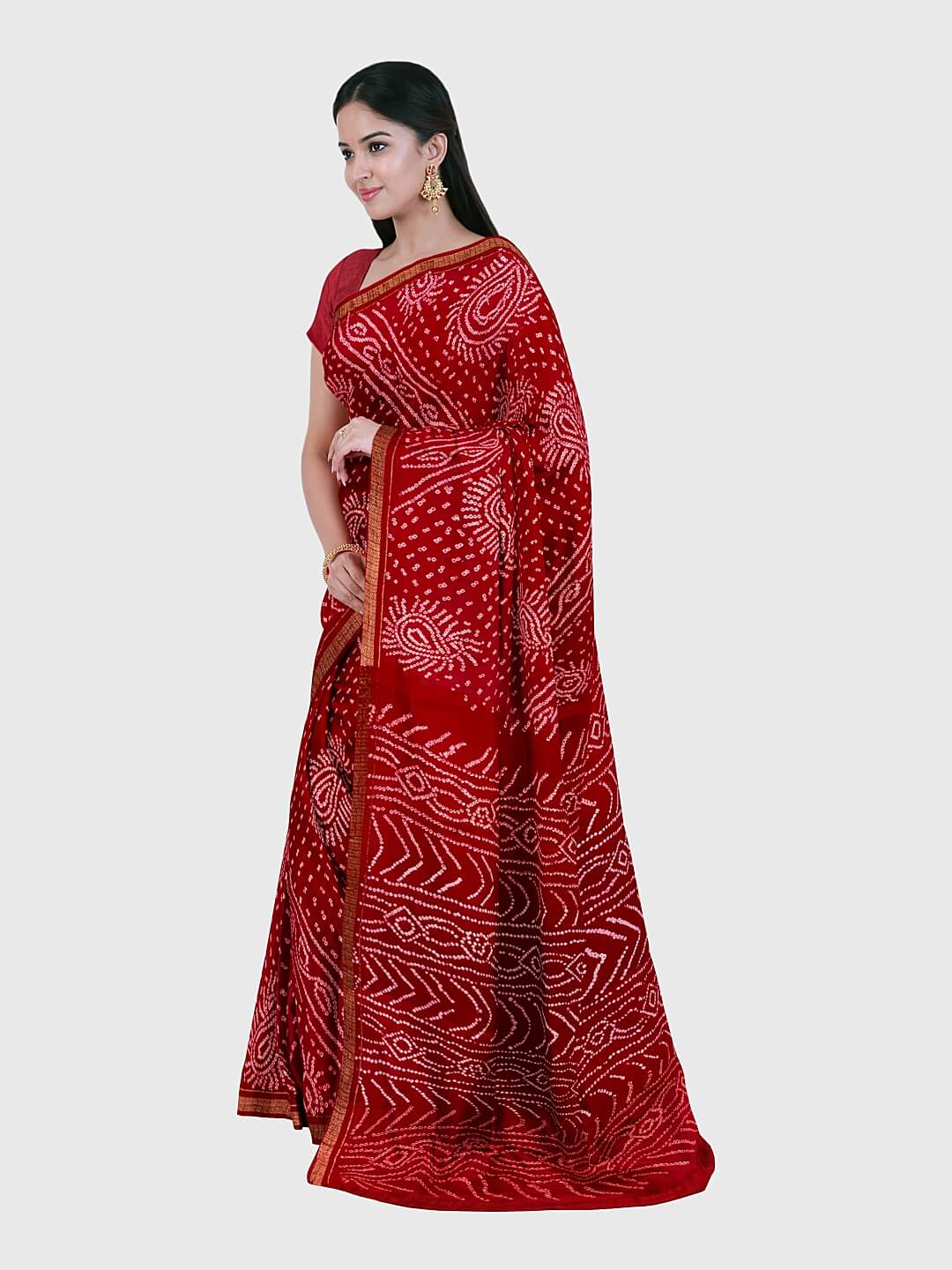 Panetar Bandhani Gharchola Saree