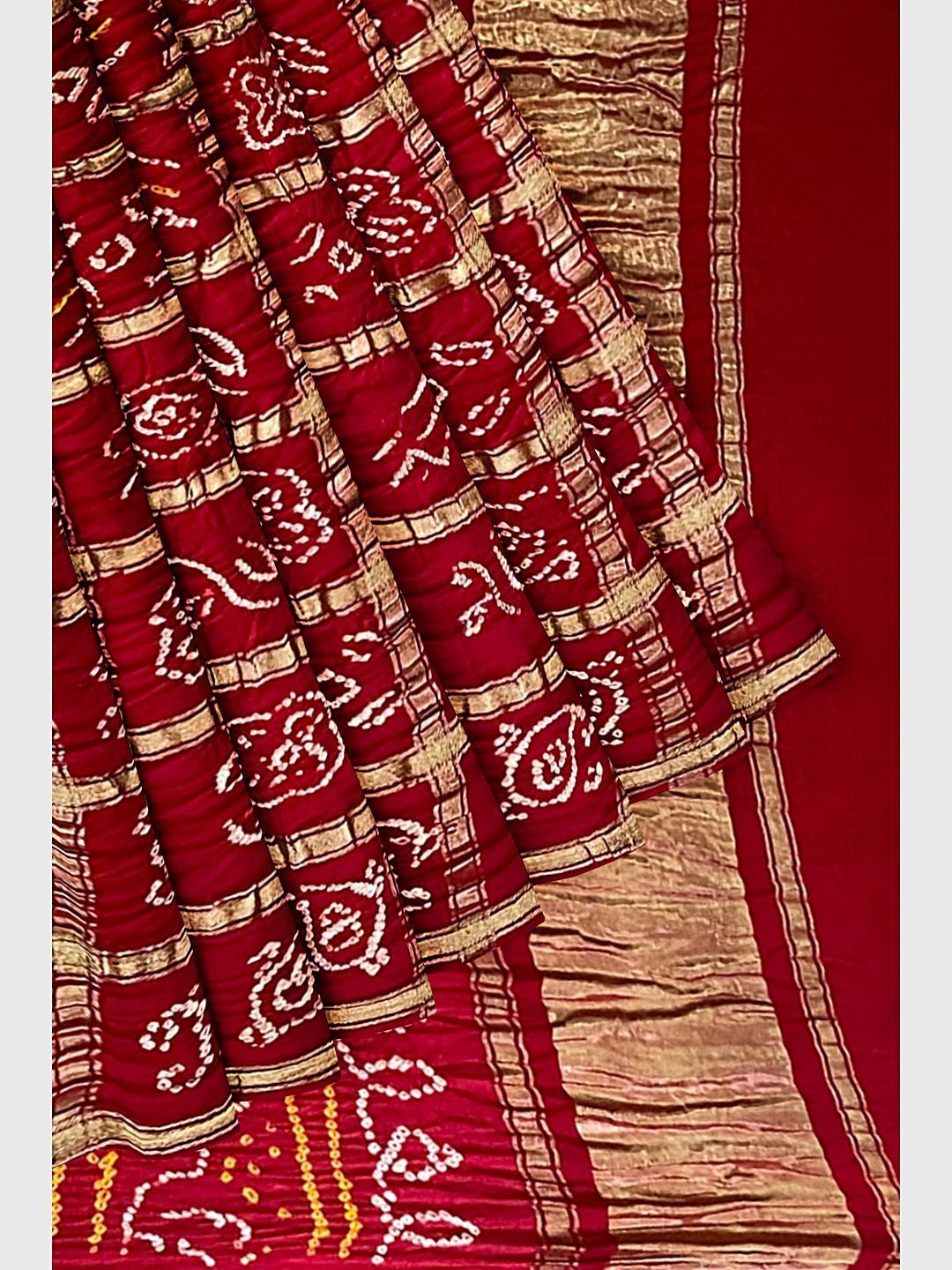 New Panetar Bandhani Gharchola Saree