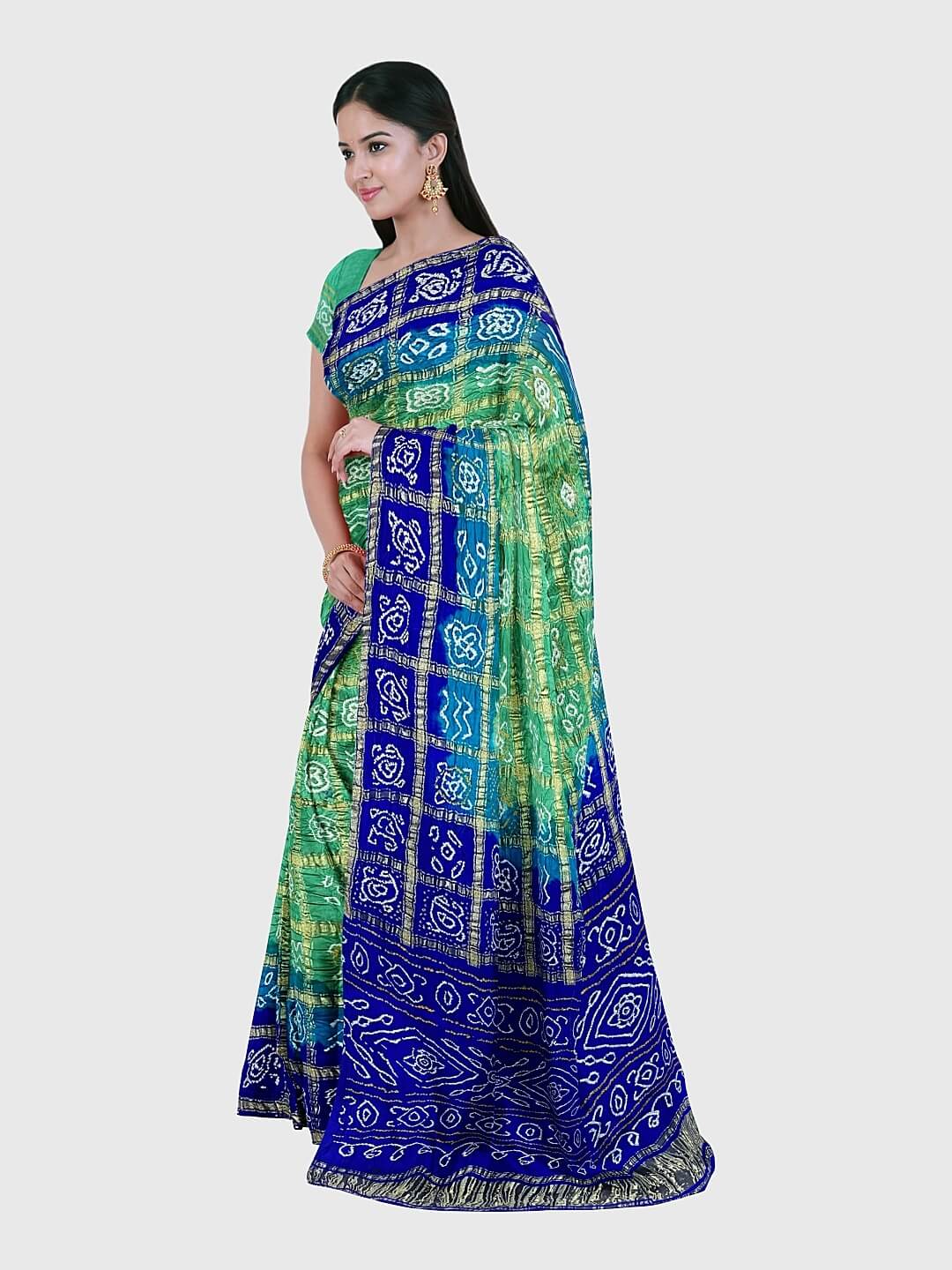 Green Banarasi Gharchola Saree in Gaji Silk – Khatri Jamnadas Bechardas