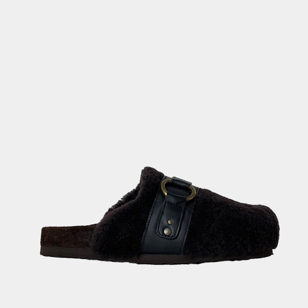 MULES SEE BY CHLOE SPY SV37181A - Mouton/cuir dark brown