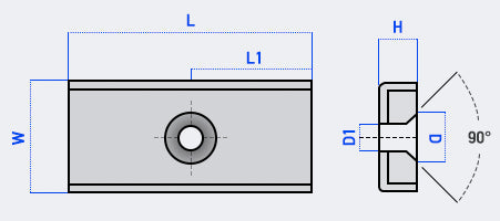 Neodymium Rectangular Pot Magnet with Countersunk Holes - 20mm x 13.5mm