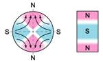 multipole oriented in segments on outside diameter*