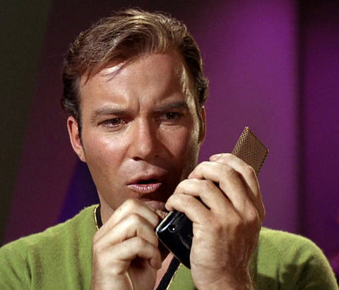 Captain Kirk with a Communicator
