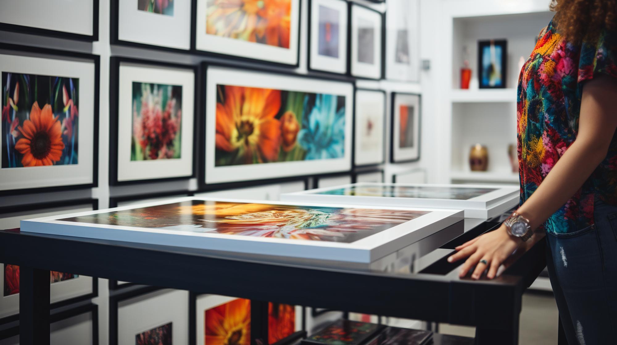 Pixel Gallery AI Art Shop with Framed Prints