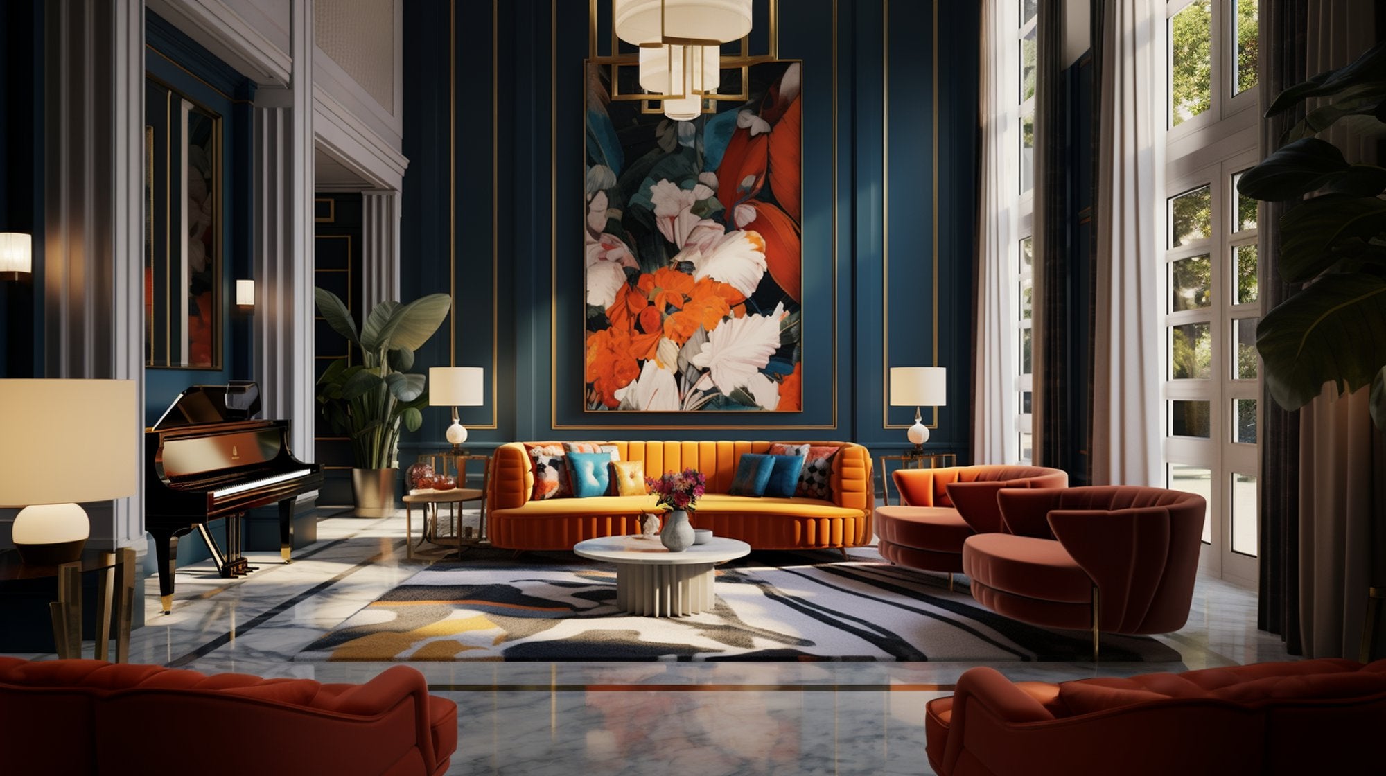 AI Art and its influence on modern interior design featuring AI Generated Artwork
