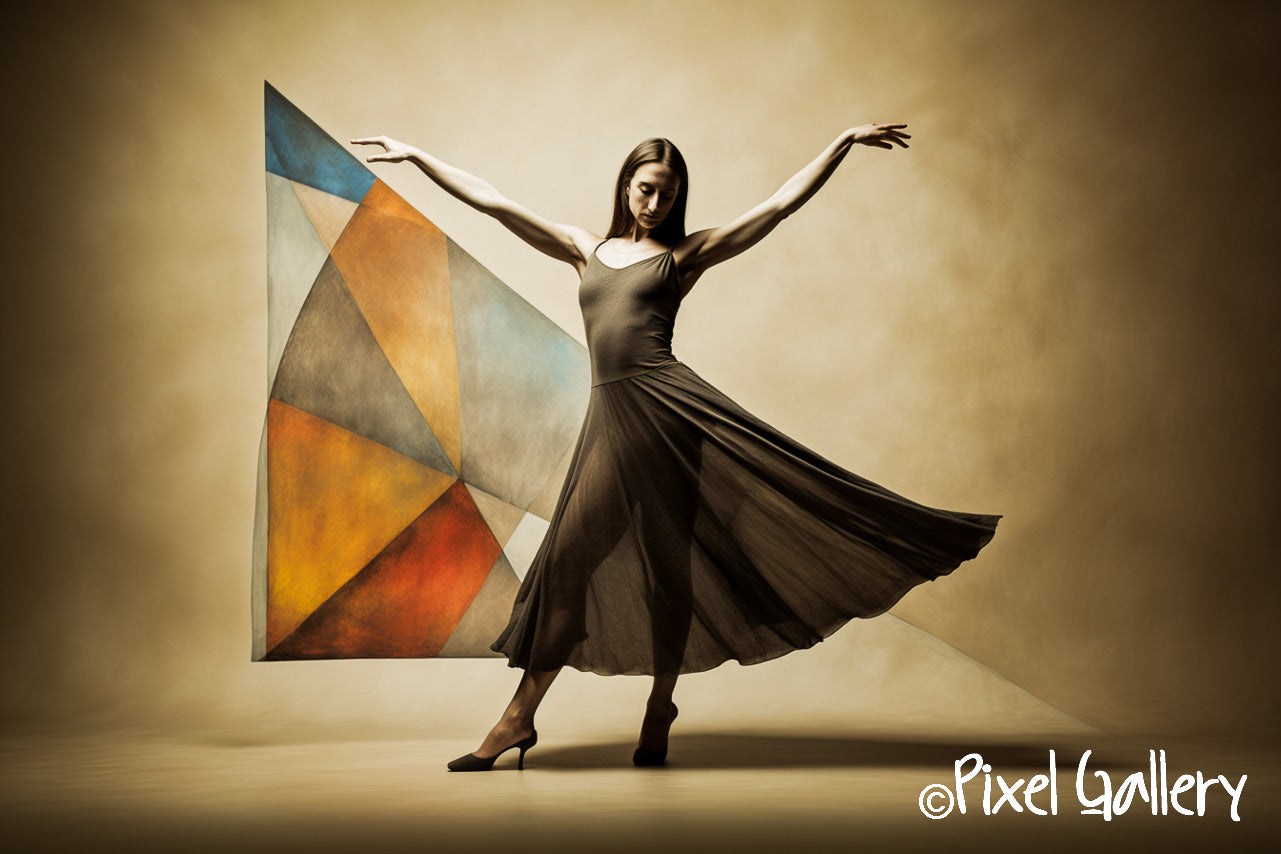 Ai art inspired painting of a flamenco dancer