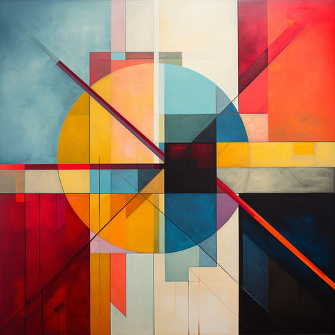 Ai generated geometric abstract painting from Pixel Gallery