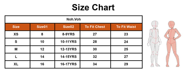 Size Chart for Ladies By Gen Woo
