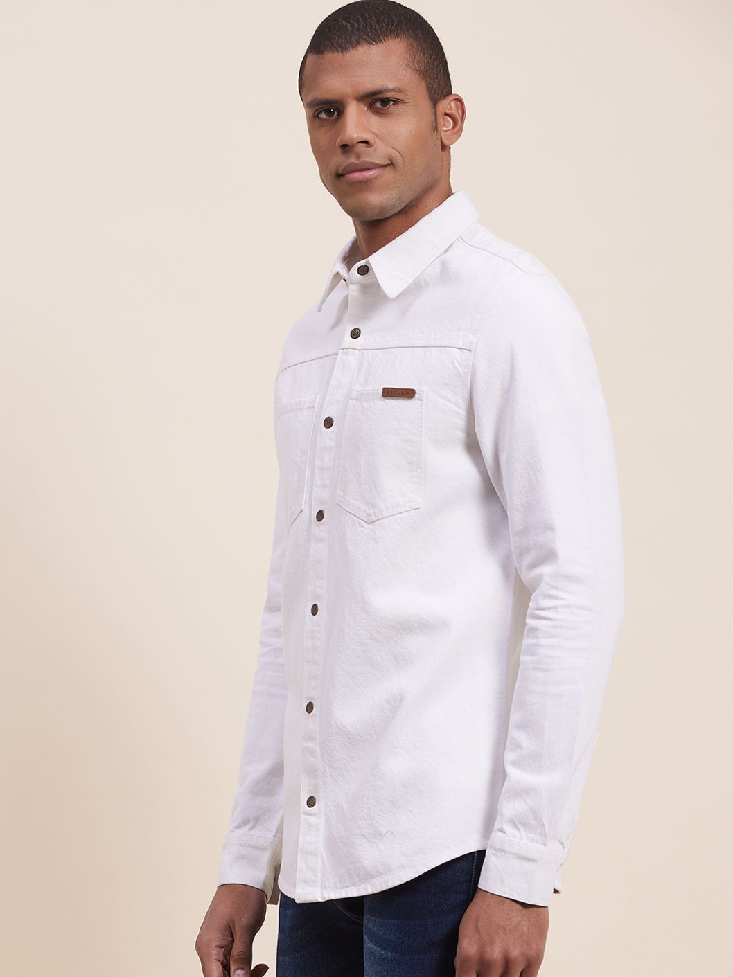 Buy Men's White Denim Jacket Shirt Online at Sassafras – SASSAFRAS