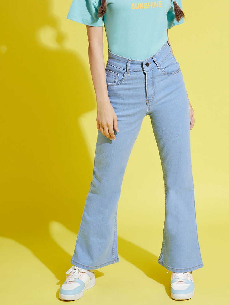 Buy Girls Ice Blue Denim Jogger Jeans Online at Sassafras