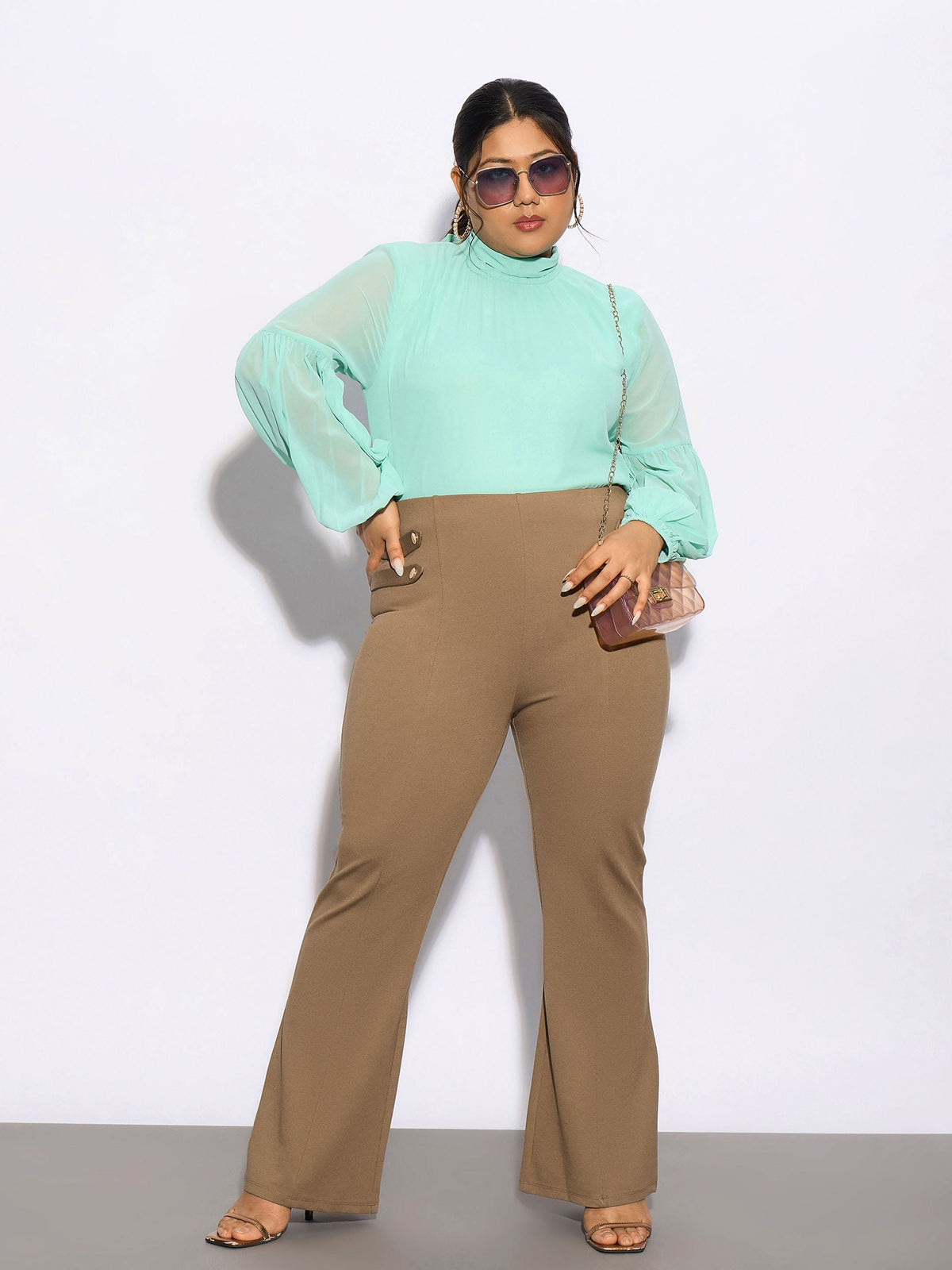 New in. Wide leg pants. | Wide leg pants outfit, Brown wide leg pants  outfit, Spring outfits casual