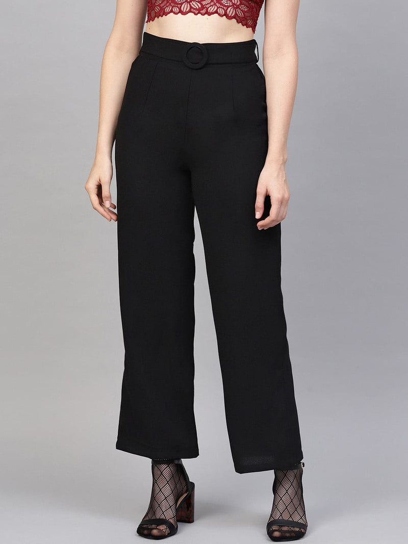 Preview Black Wide Crop Work Pants Size 10 / M