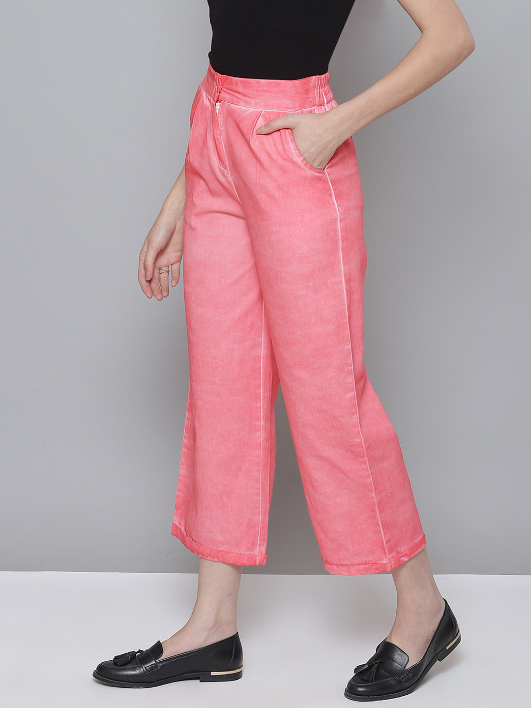 Buy PINK PRINTED SHIRT & TWILL TROUSER SET for Women Online in India