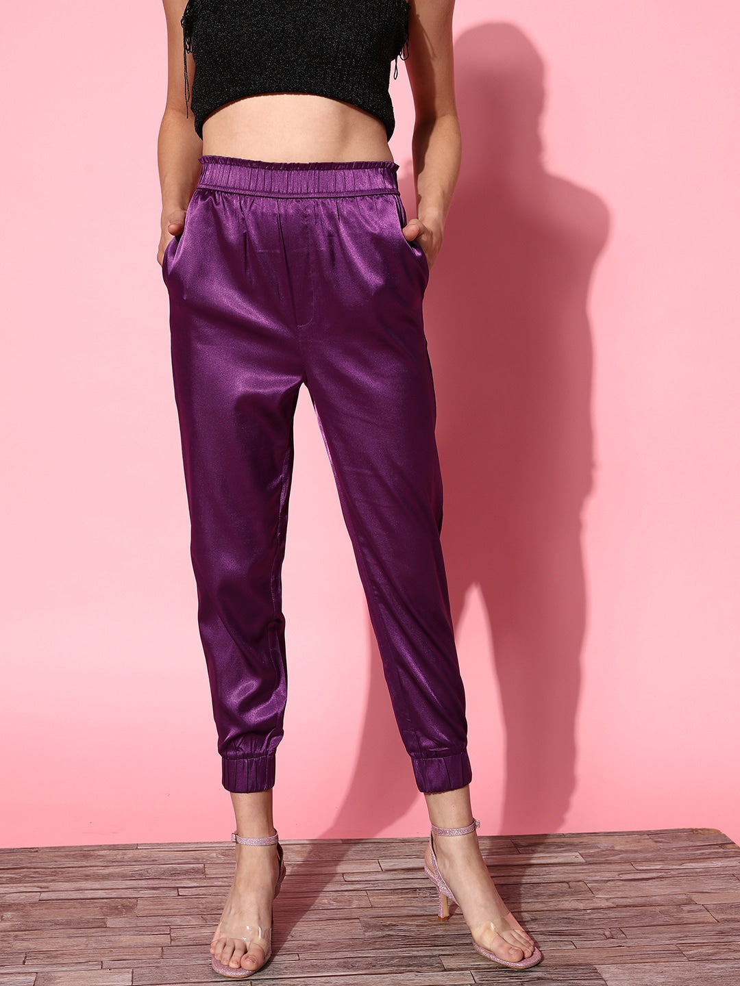 Pink Satin Pants  Lazo Store