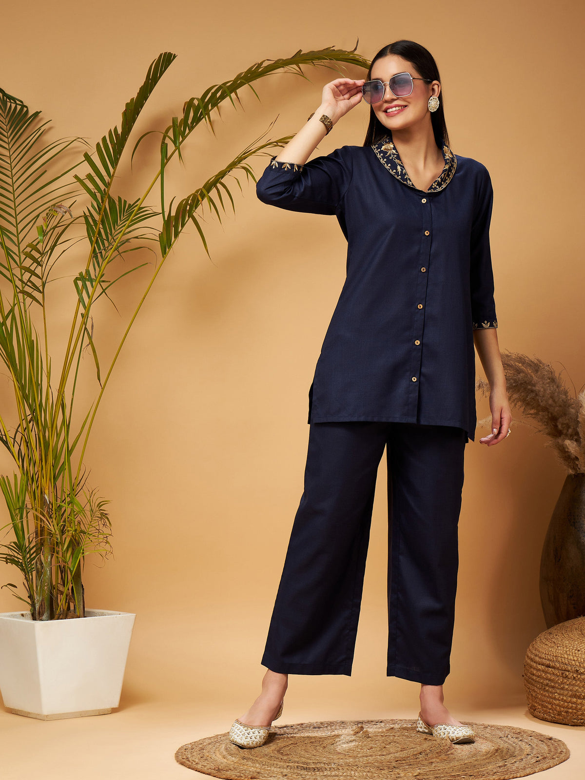 Buy Shae By SASSAFRAS Women Shirt With Palazzos Co Ords Set - Co Ords for  Women 22036974