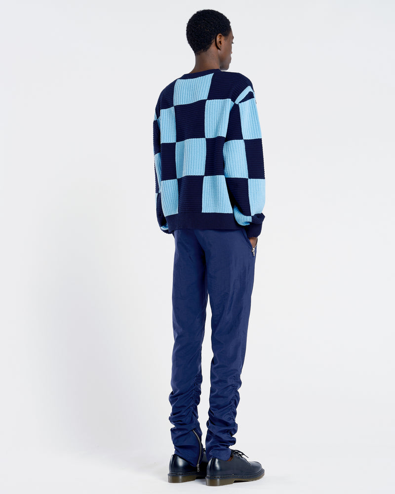 balenciaga checkerboard knitted jumper