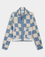 Checkerboard Jeans Jacket