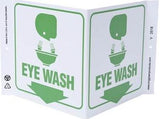 Zing Go Green Projecting V Style Safety Signs