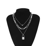 ❤️ Heart & Lock Layered Chain Necklace - Best Seller!