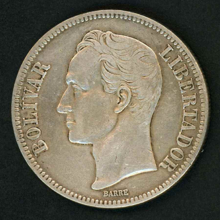 coin depicting simon bolivar