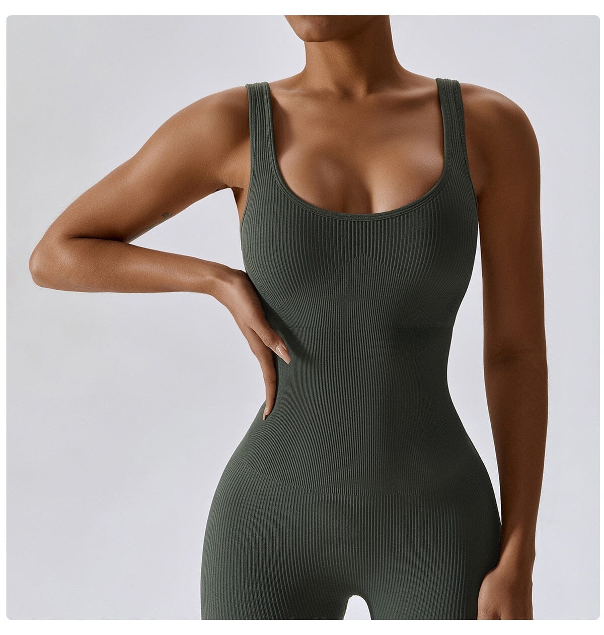 Active Fit One-piece Backless Jumpsuit