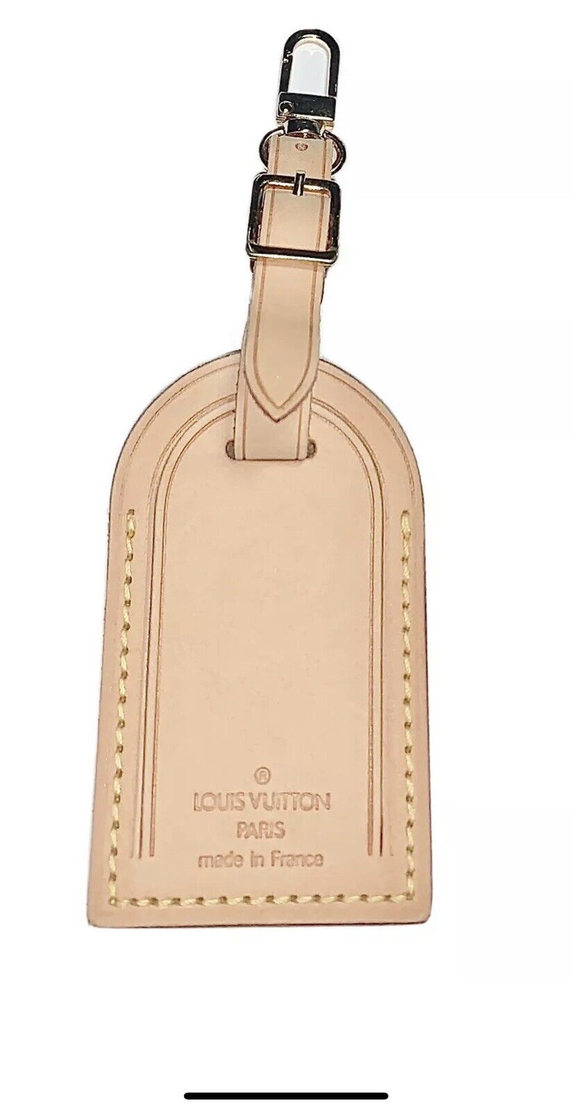 Louis Vuitton Name Tag Restored Vachetta Large France 💯% AUTHENTIC 🇫🇷
