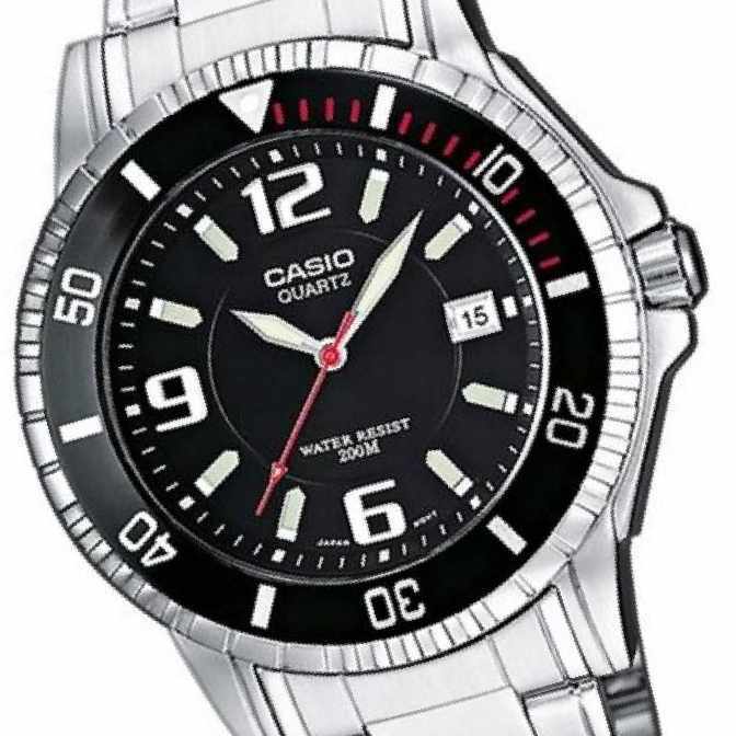 Casio MTD-1053D-1A Sport Analog Mens Watch Stainless Steel MTD-1053 20 ...