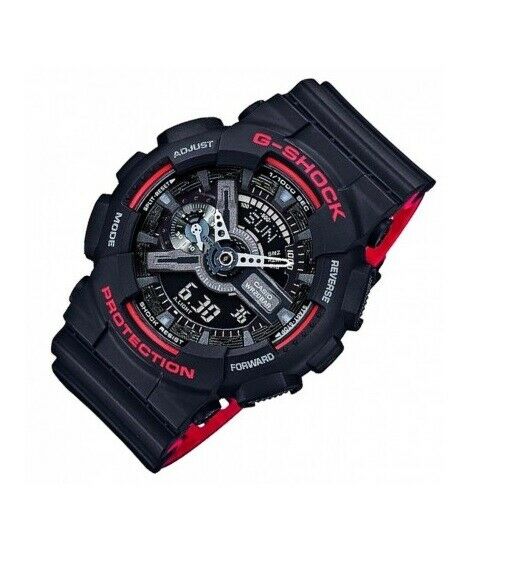 Casio G-Shock GA-110HR-1A Red Analog Digital Mens Watch GA-110 Finest Time