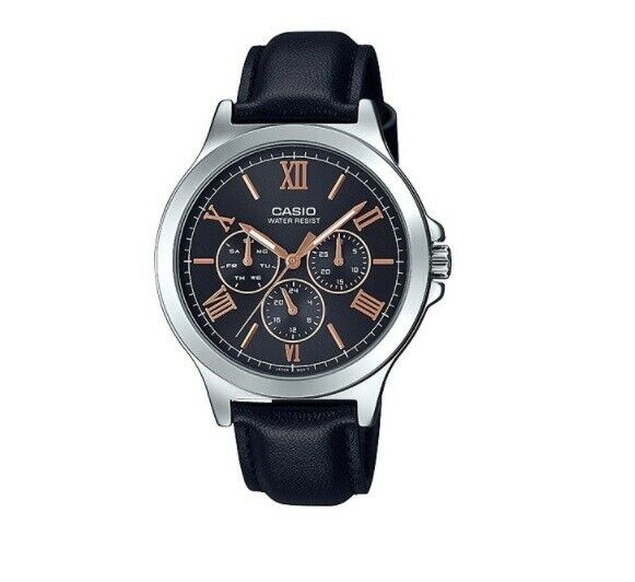 Casio MTP-V300L-1A2 New Original Analog Mens Watch Leather Band MTP-V3 ...