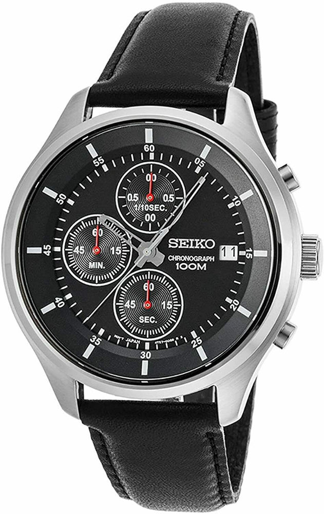 Seiko SKS539 Chronograph Leather Analog Mens Watch 100M WR New Origina —  Finest Time