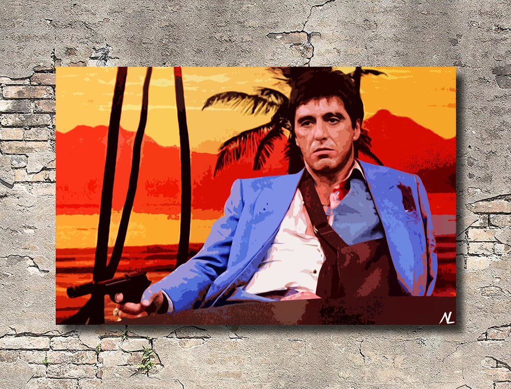 Scarface Tony Montana Pop Art Illustration - Gangster Movie Home Decor –  Rebel Pop Art