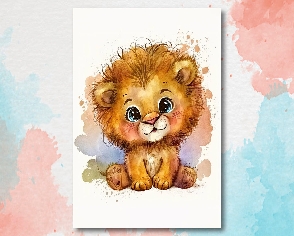 Baby Tiger Watercolor Print Jungle Cat Nature Wall Art Kids Nursery Wi –  Rebel Pop Art