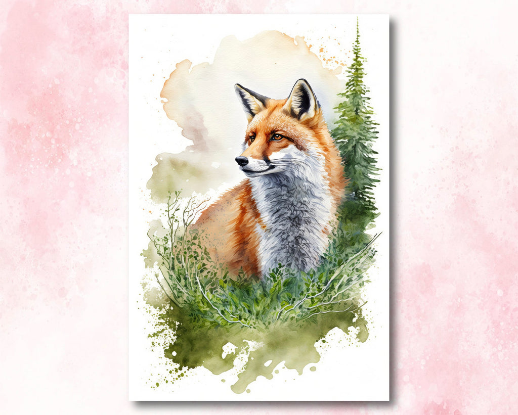 Watercolor Red Fox Sticker – Wolf Hollow Wildlife Rehabilitation