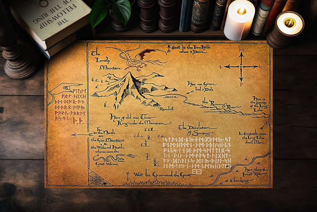 middle earth map lonely mountain